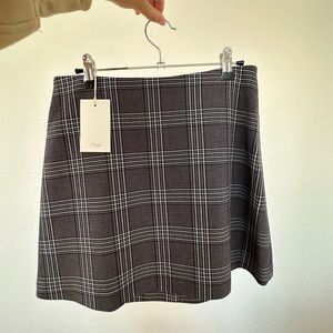 Aritzia classic mini plaid skirt